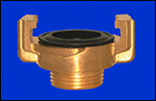 Brass, quick disconnect water fittings. Used in all types of agriculture and growing industries. Widely used in irrigation of parks, cricket and football pitches, golf courses and garden centres.