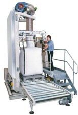 HIGH SPEED FILLING OF 4 LOOP BIG BAGS.The unique semi-suspension filling concept is simple, automatic, effective and patented.