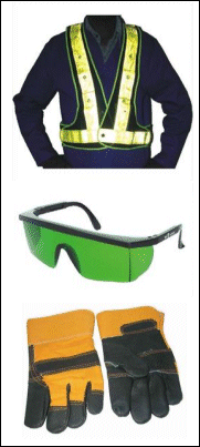 We supply safety glasses, safety goggles, safety gloves, overalls, earplugs, etc.