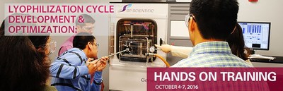 SP Announce 2017 Hands-On Freeze Drying Course Schedule