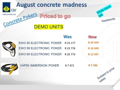 August concrete sector specials