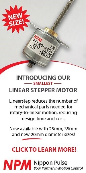 New 20mm Linear Stepper Motor now available from Nippon Pulse